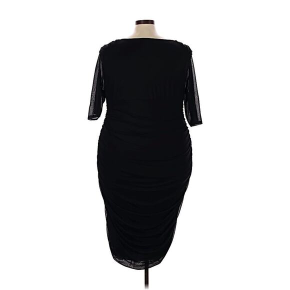 Kiyonna Dress 4X Betsey Style Ruched Bodycon LBD Cocktail Party Lined Sexy - Picture 6 of 8